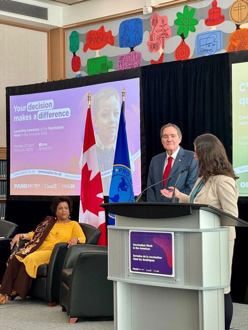 Lançamento da 24ª Semana de Vacinação nas Américas em Ottawa, Canadá