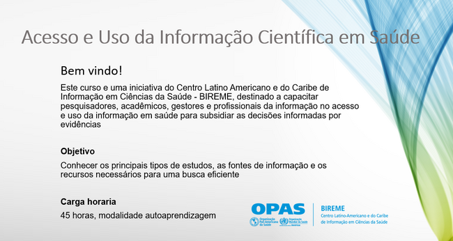 Acesso e Uso de Informação Científica em Saúde (portugués)