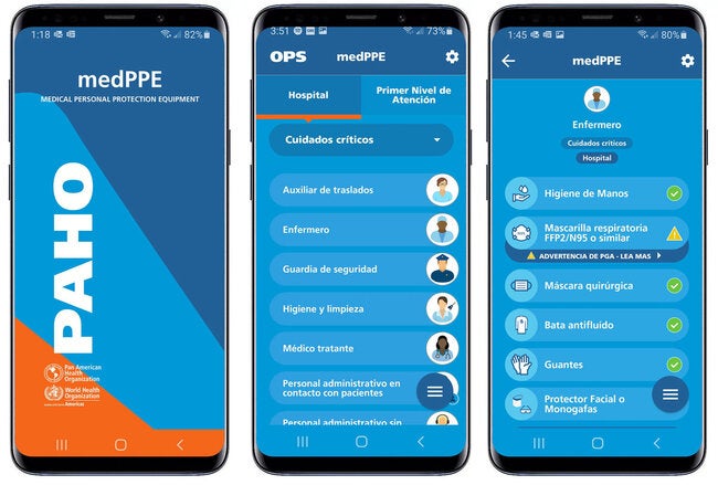Aplicativo medPPE “Equipo Médico de Protección Personal”