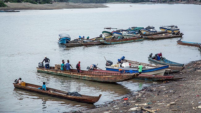 Barcas en el Chocó