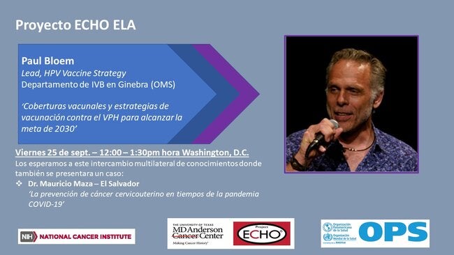 Foto y presentación del Dr Paul Bloem