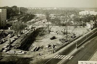 aerial view breaking ground paho building