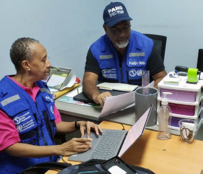 PAHO staff in the field