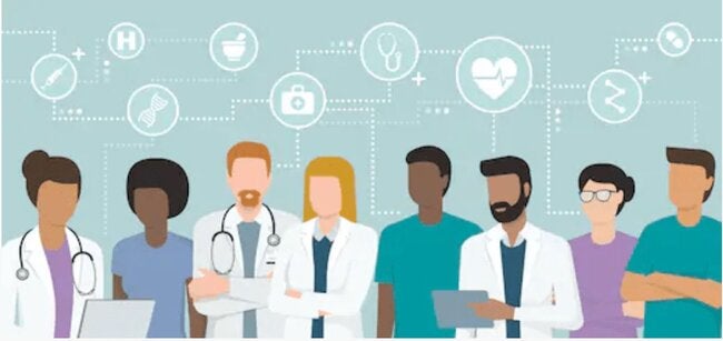 Healthcare workers illustration 