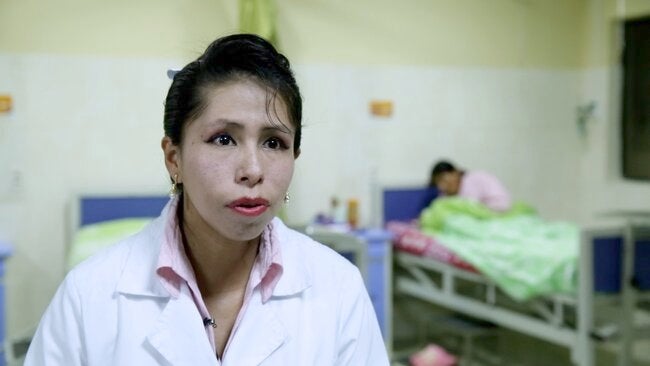 Dr. Cindy Cruz, obstetrician at Hospital Boliviano Holandés
