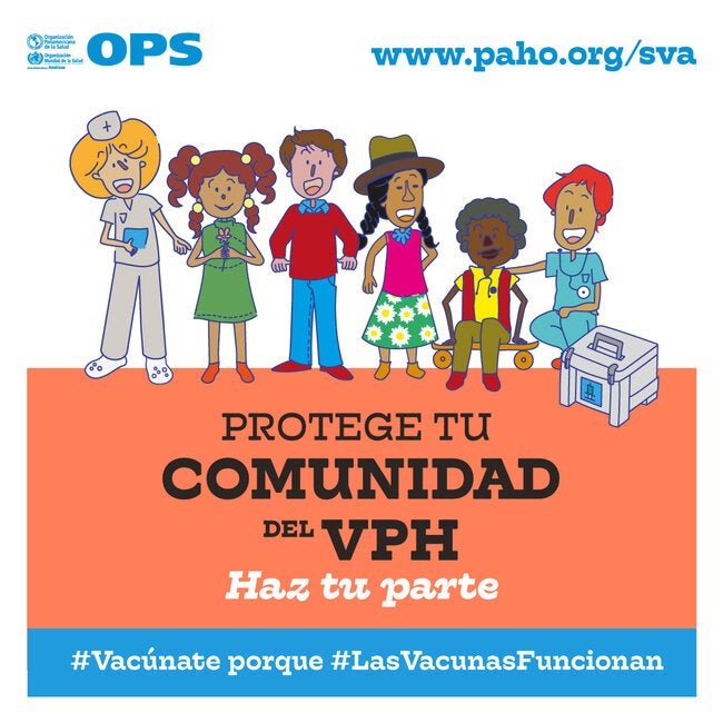 card about HPV vaccionation, asking the community to do their part