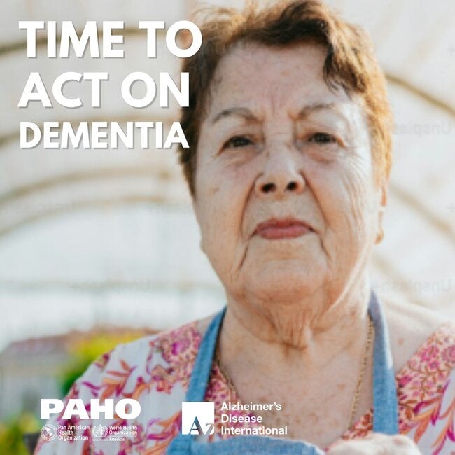 Square card of a middle aged woman smiling