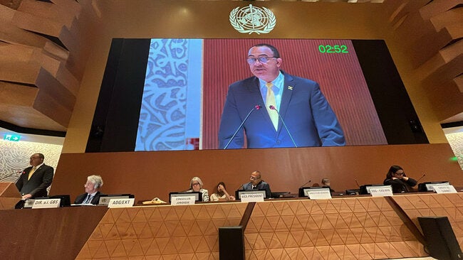 Minister of Health and Wellness, Christopher Tufton