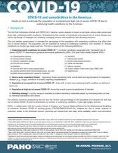 COVID-19 and comorbidities in the Americas: Hands-on tool to estimate the population at increased and high risk of severe COVID-19 due to underlying health conditions for the Americas