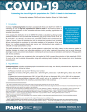 Estimating the size of high-risk populations for COVID-19 death in the Americas