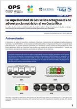 Cover of La superioridad de los sellos octagonales de advertencia nutricional en Costa Rica