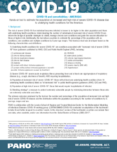 COVID-19 and comorbidities in the Americas: Background information