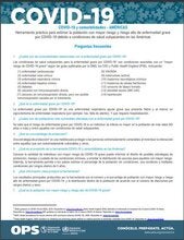 COVID-19 y comorbilidades en las Américas: Preguntas frecuentes