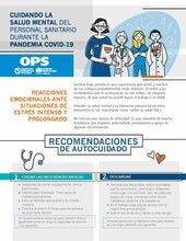 Folleto: Cuidando la salud mental del personal sanitario durante la pandemia de COVID-19