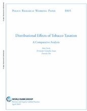 Cover of the Publication: Distributional Effects of Tobacco Taxation: A Comparative Analysis