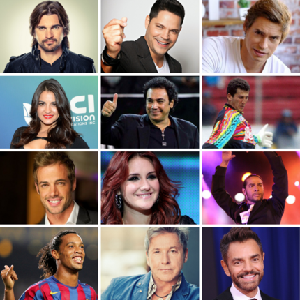 Collage of several Latin American celebrities