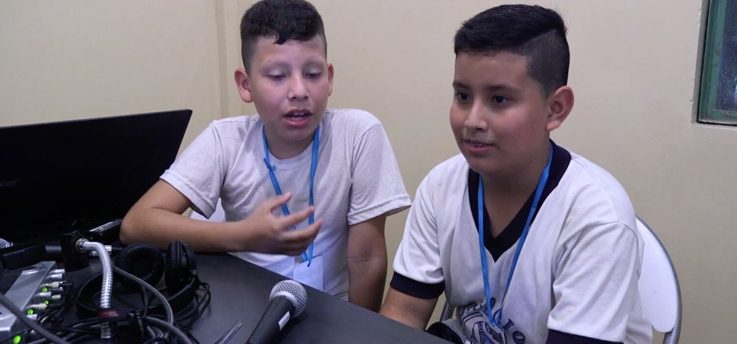 School age children debate over communicable diseases on air