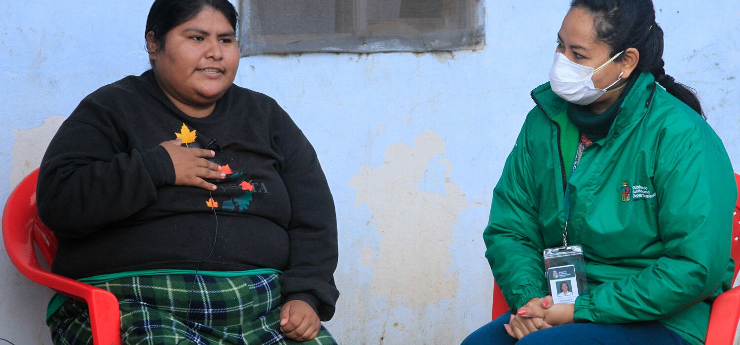 Paciente recibe atención de salud mental