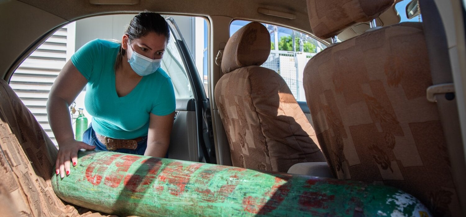 Recarga de balón de oxígeno