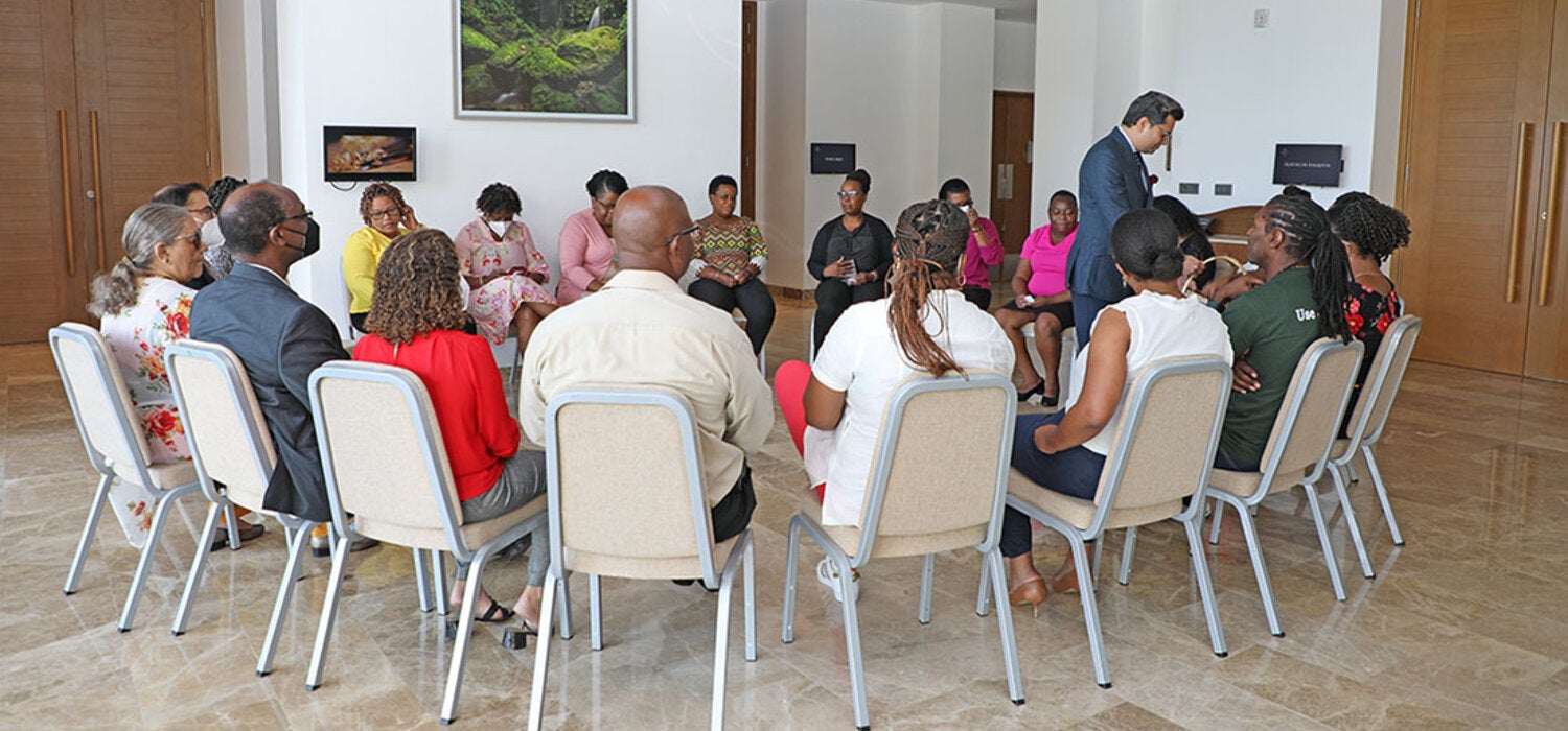 People sitting in a circle