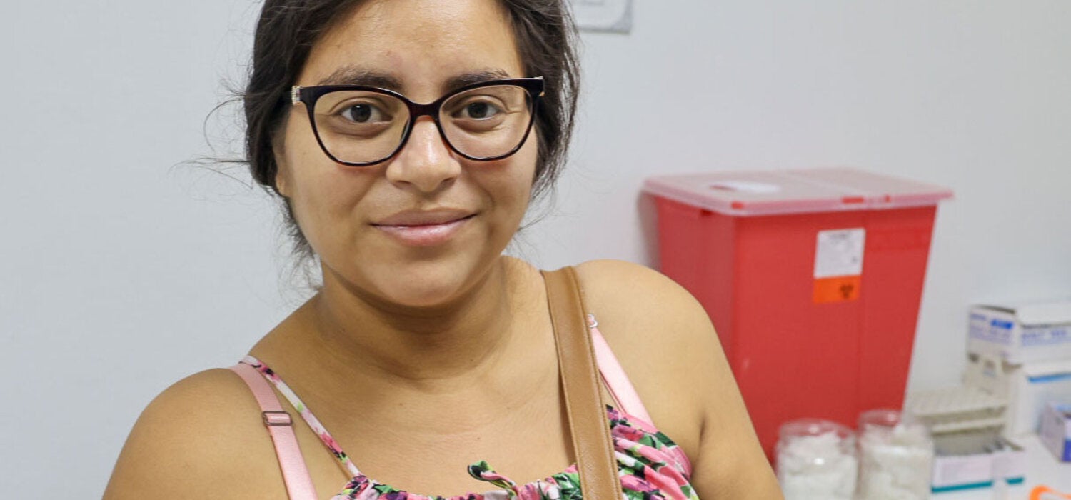 Stephannie Lizama traveled from the village of San Lazaro to the Orange Walk health center in the north-east of Belize that morning, a journey that takes over three hours by foot