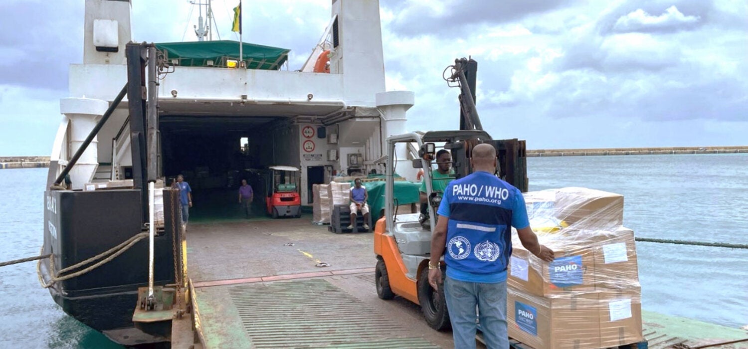 PAHO in the field supporting in emergency situations by delivering needed supplies