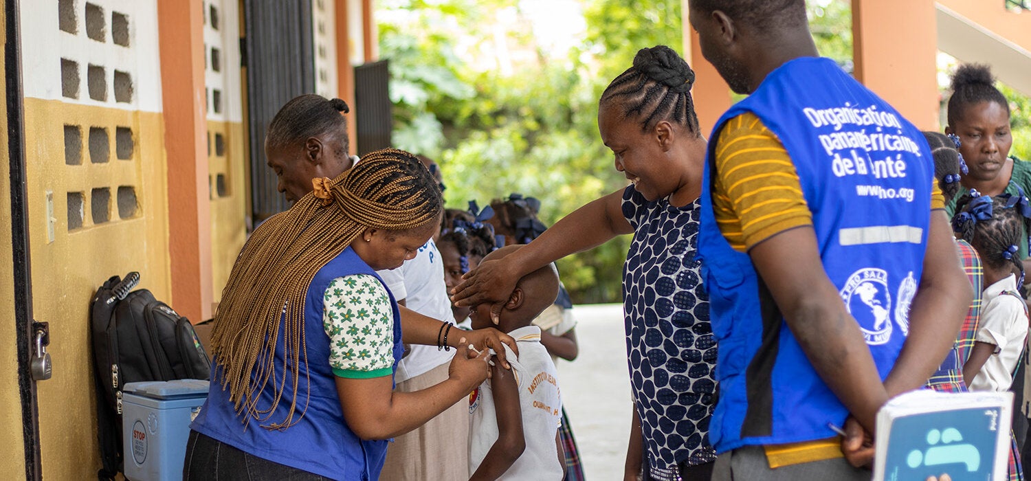 child getting vaccinated