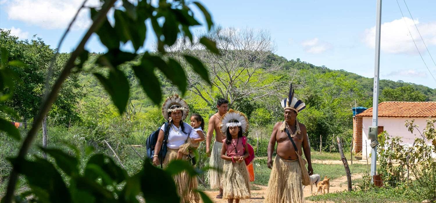 Família Kiriri da aldeia Araças