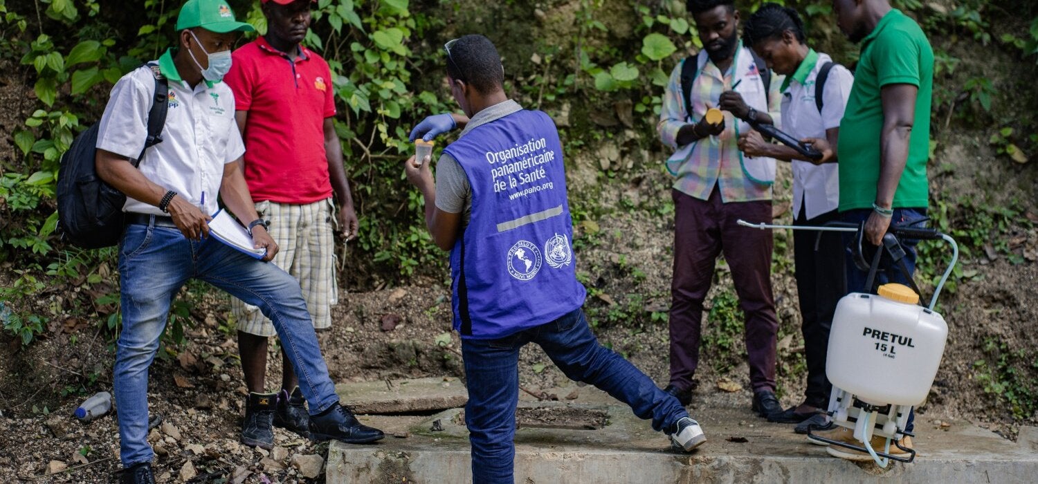testing water for cholera in haiti