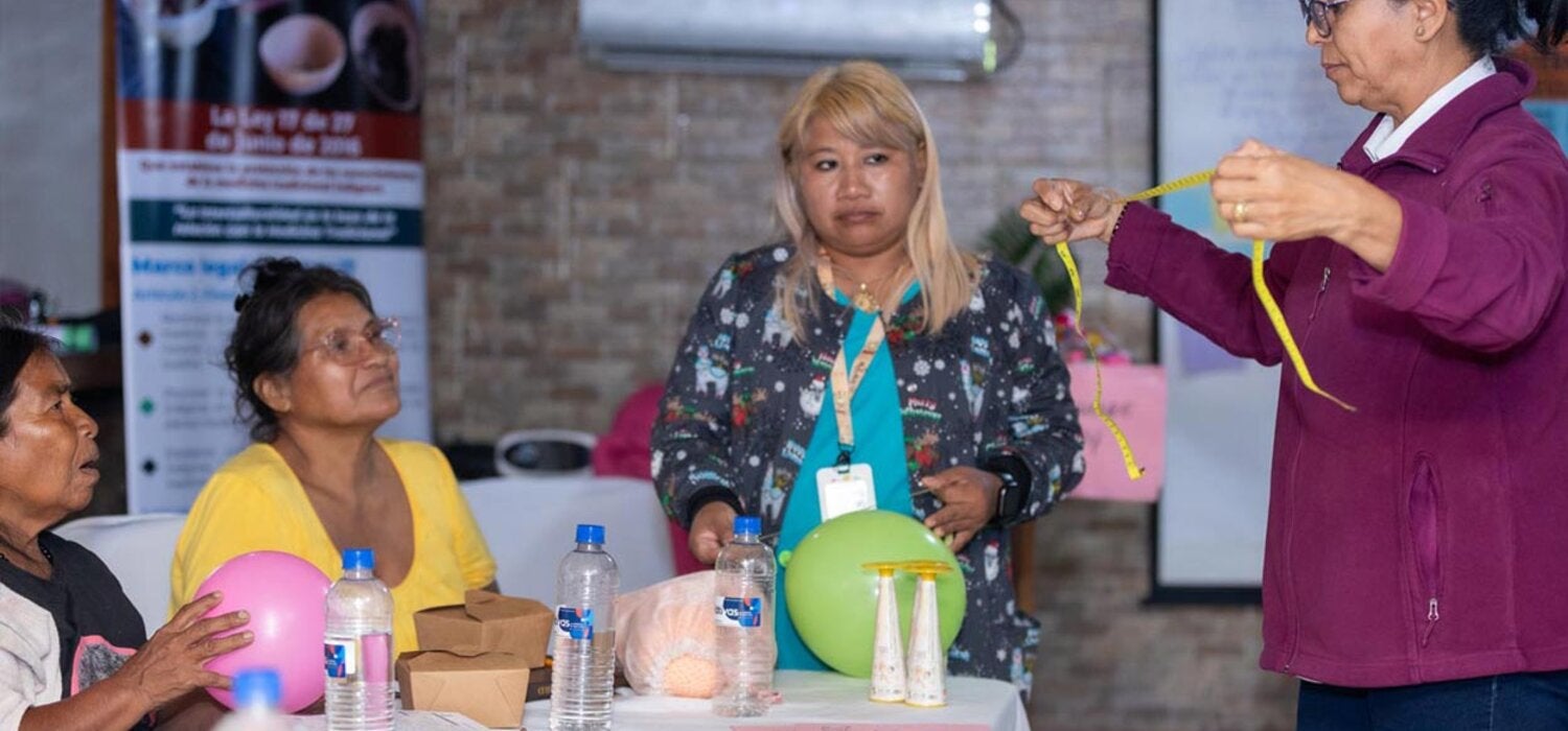 Midwives during knowledge transfer session