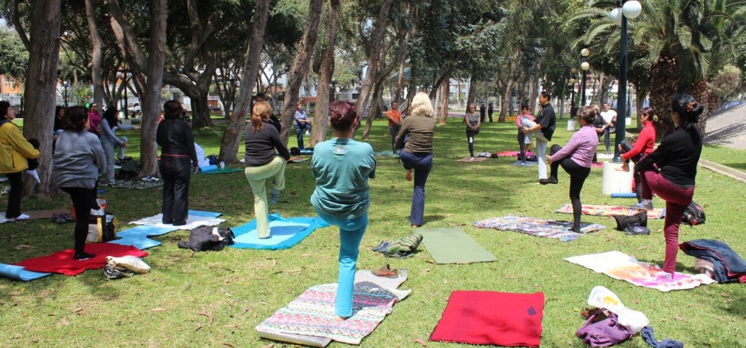 Haciendo ejercicio al aire libre
