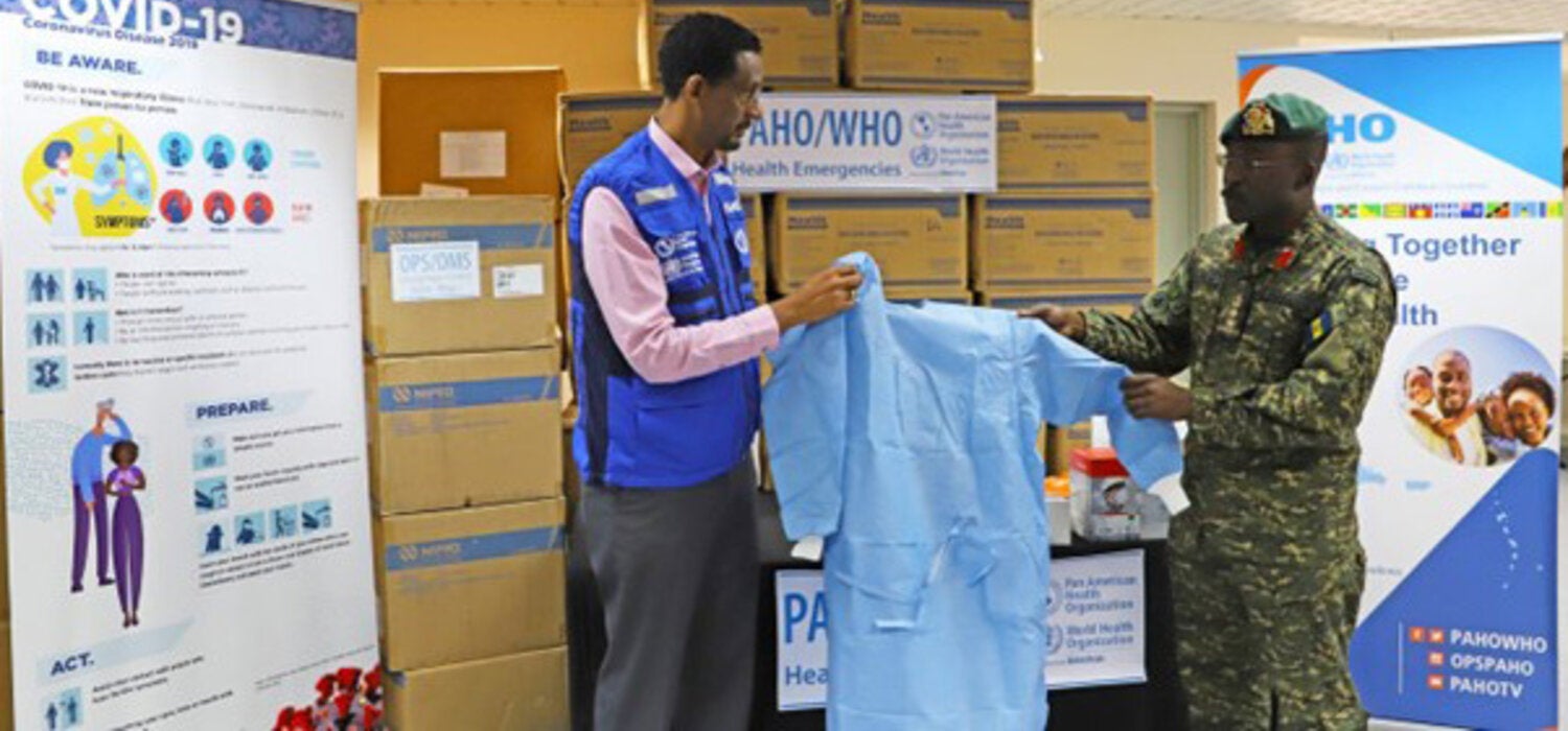 PAHO donates PPE to Barbados Defense Force