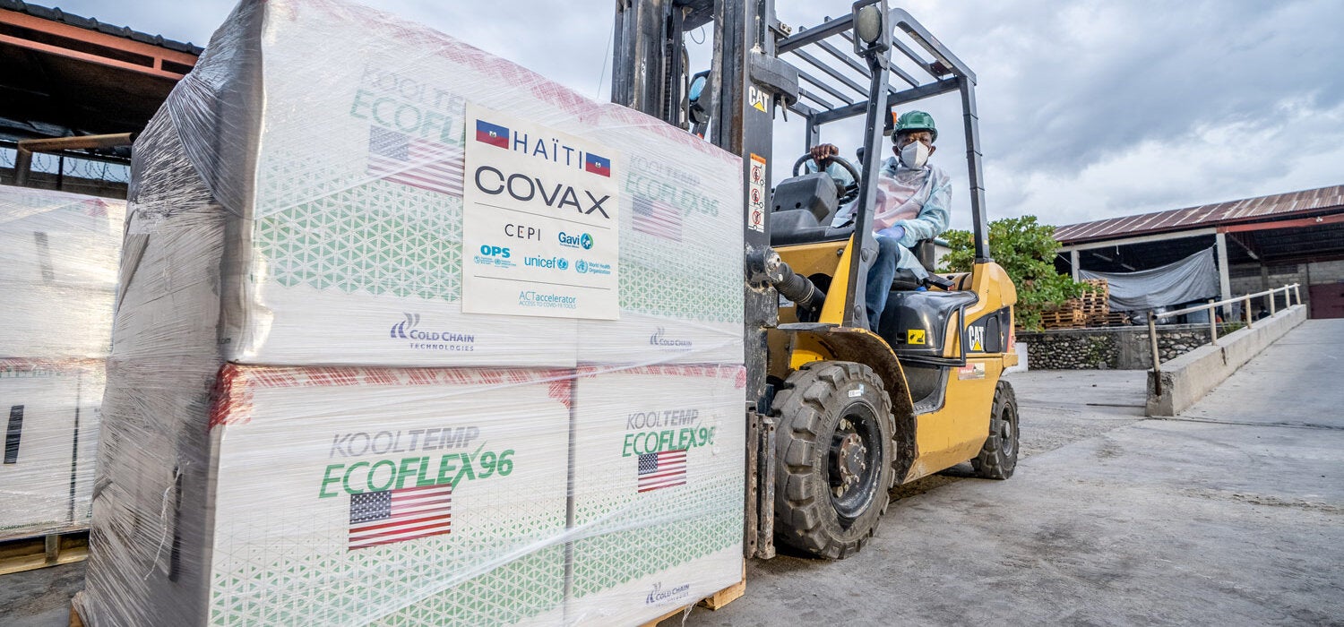 Arrival of COVID-19 vaccine to Haiti