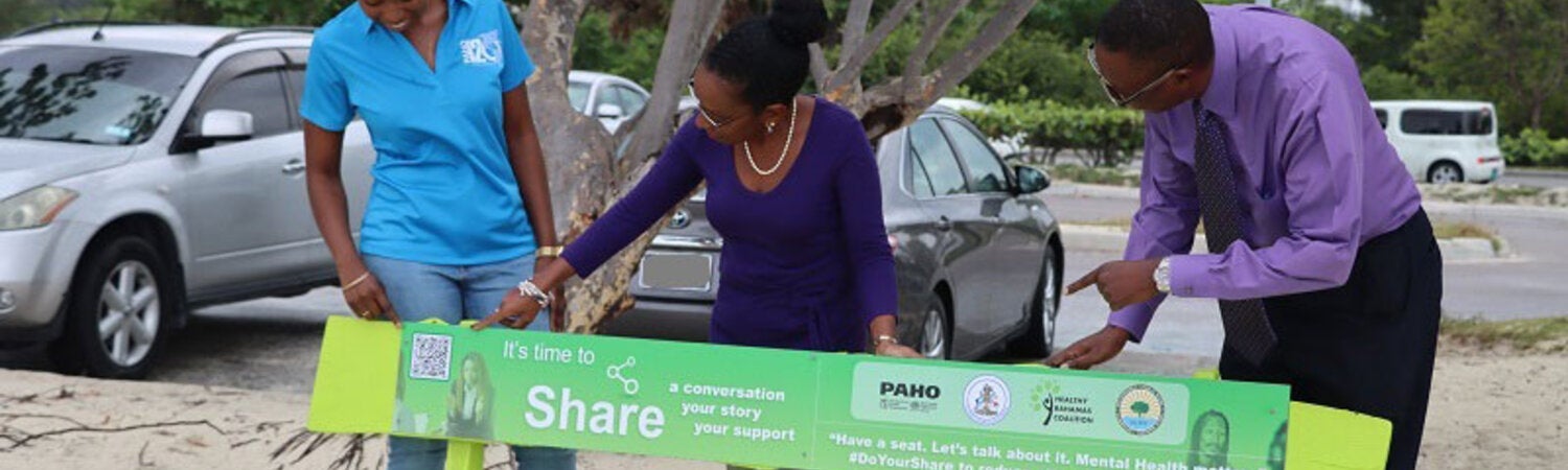 PAHO/WHO launches Mental Health Green Bench campaign