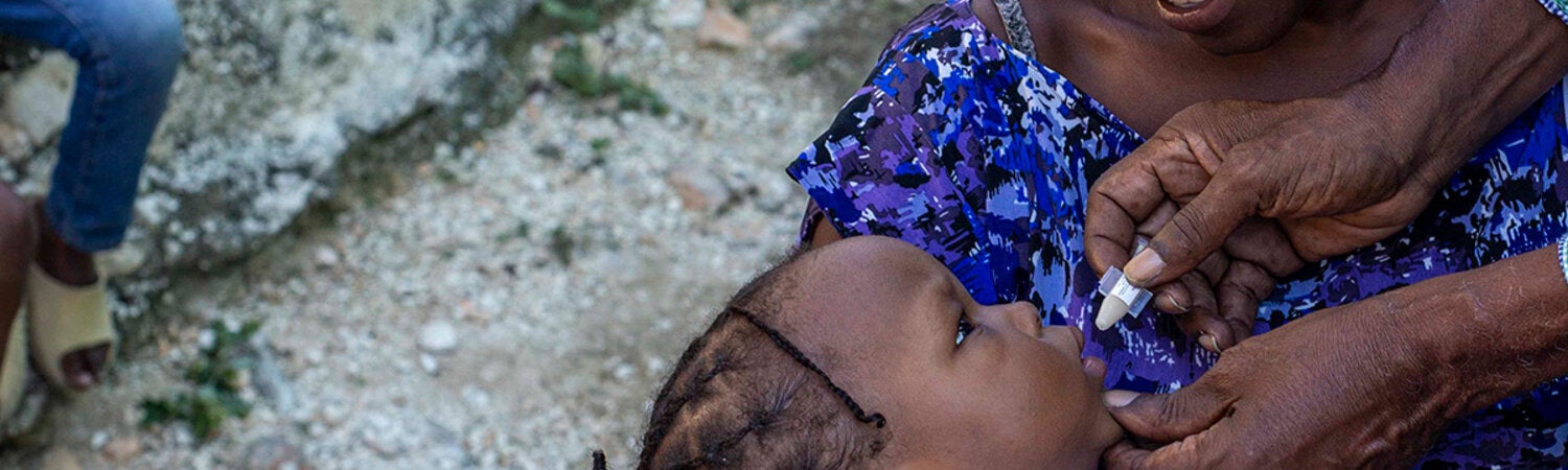 Vaccination d'enfants contre le cholera