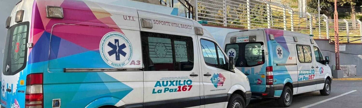 two ambulances on the street