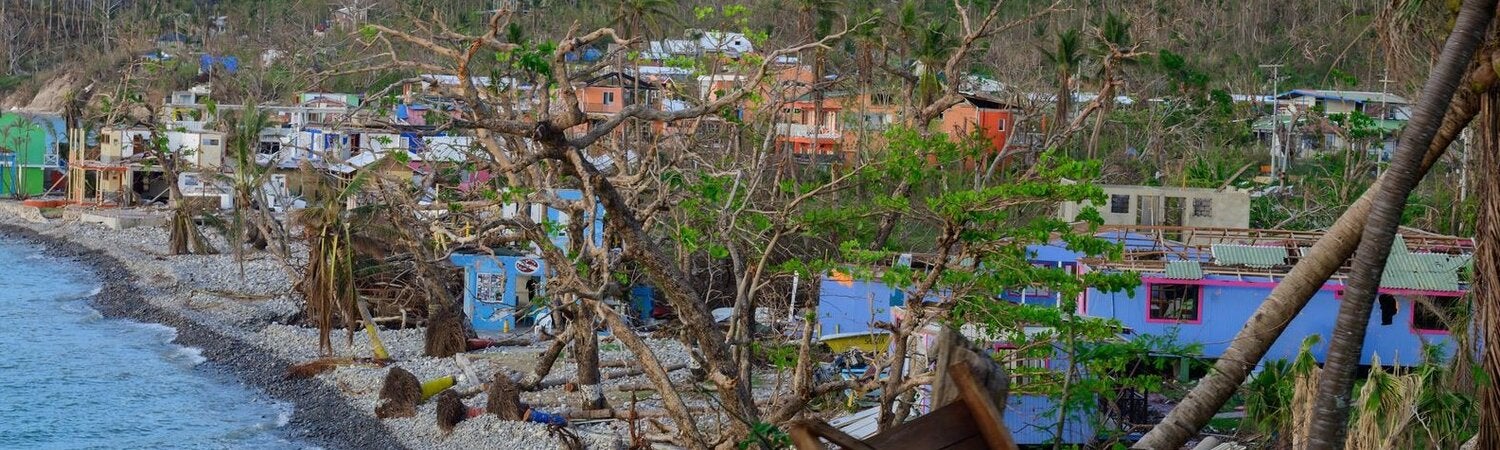 Daños tras el paso del huracán Iota en Providencia, Colombia