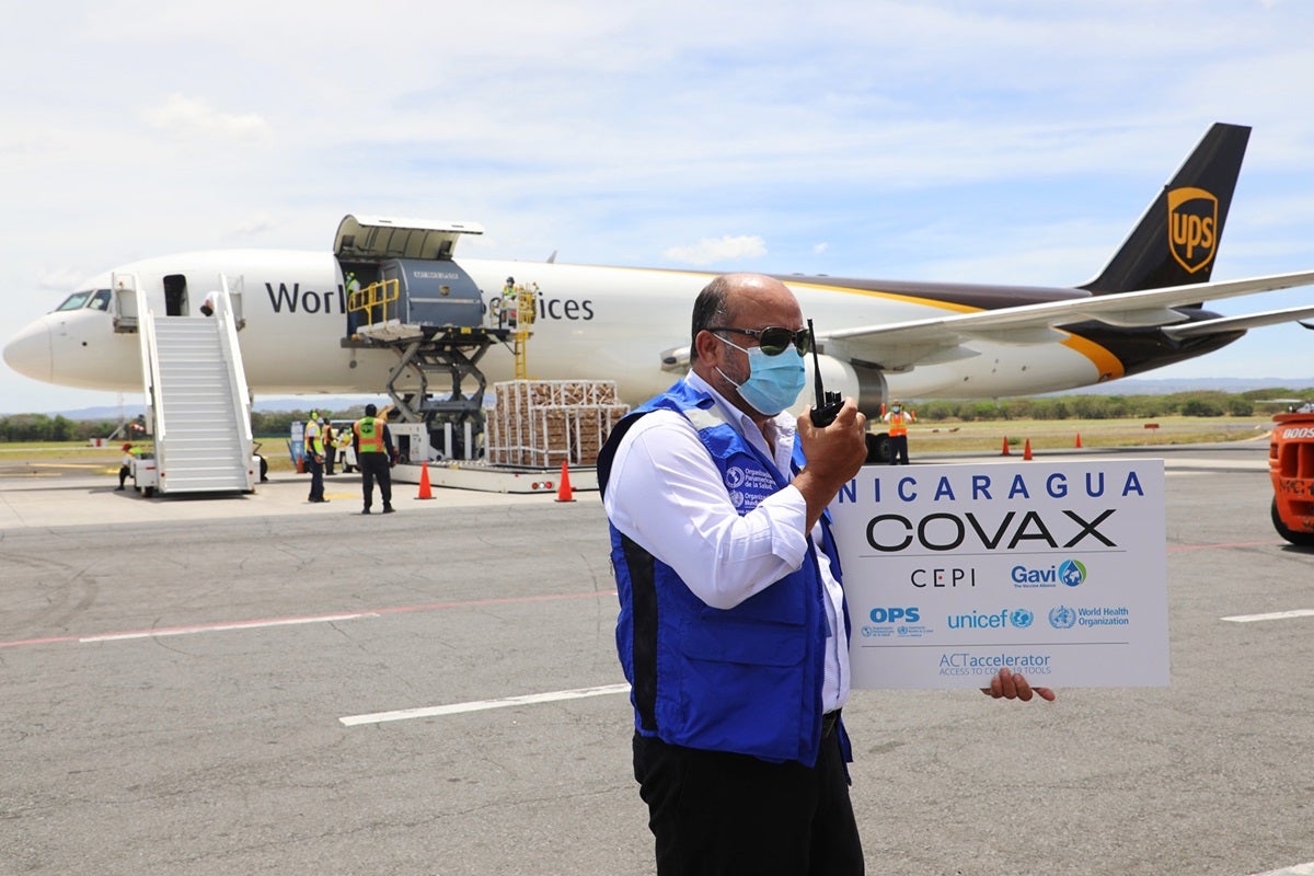 COVAX shipment arrives in Nicaragua