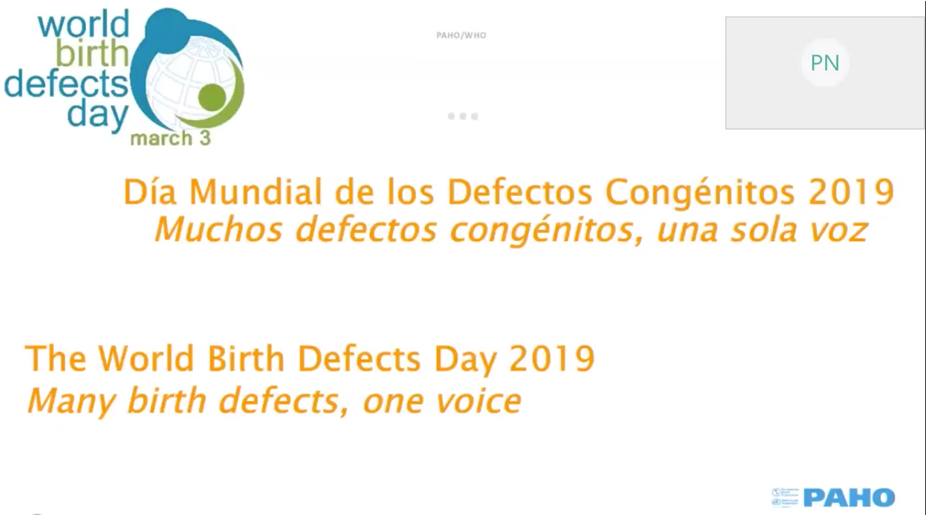 Webinar for World Birth Defects Day 2019