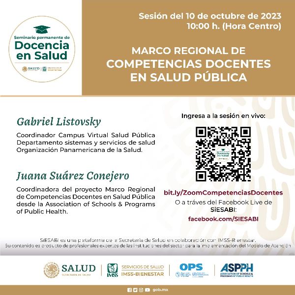Marco regional de competencias docentes en salud pública